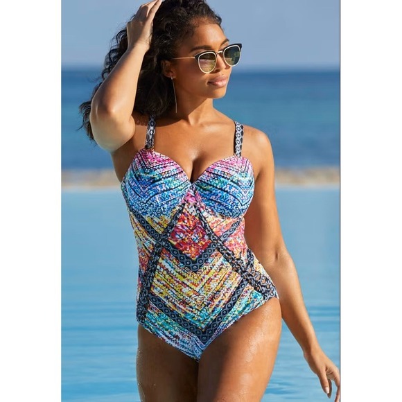 Swimsuits For All Other - Swimsuits For All Macrame Underwire One Piece Swimsuit Cut Out Plus Size 18